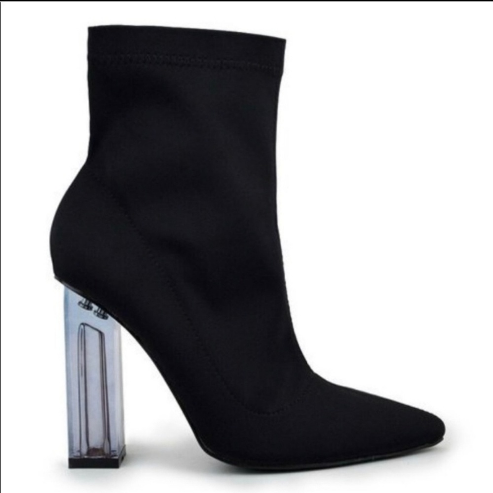 Transparent Heel Ankle Sock Booties